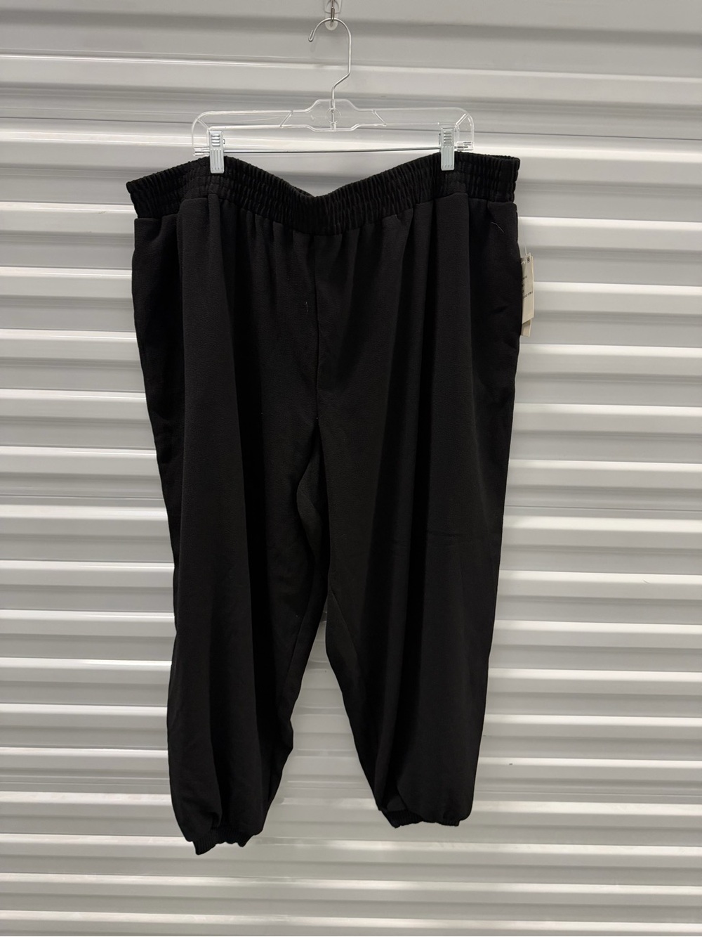 Melissa McCarthy Seven7 Black Elastic Waist Jogger Pants